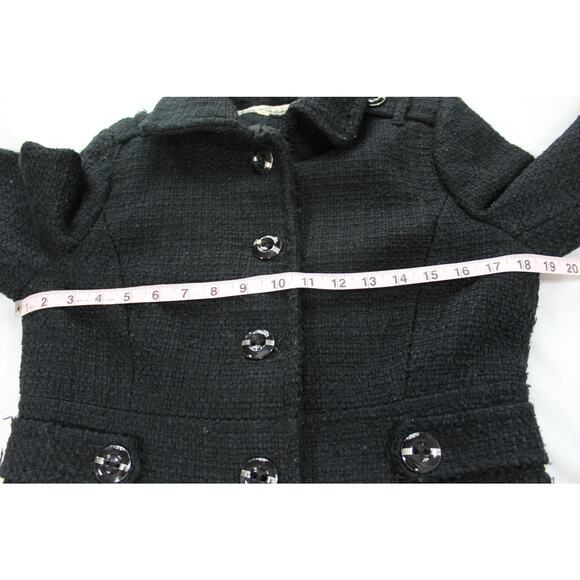 Kenneth Cole New York Black Wool Blend Long Coat Size 6 - Picture 9 of 10